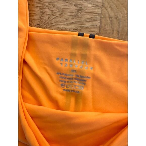 Parallel Apparel - Square Neck Crop Top in Orange - Picture 2 of 5